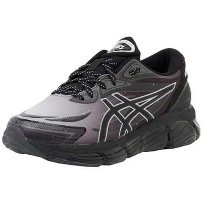 Image of Asics Sportstyle GEL Quantum Unisex Trainers, Size: 7.5, Black/cement grey Imitation leather/ textile