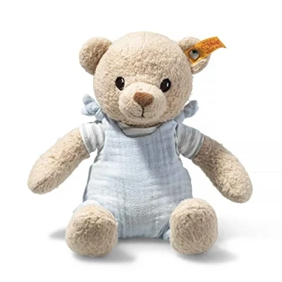 Image of Steiff 242625 GOTS Niko Teddy bear beige/blue