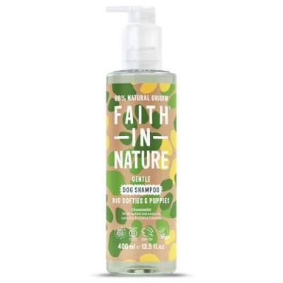 Image of Faith In Nature Natural Chamomile Dog Shampoo, Vegan &amp; Cruelty Free, No SLS,Silicones or Parabens, Gentle, For Sensitive Dogs and Puppies, 400ml