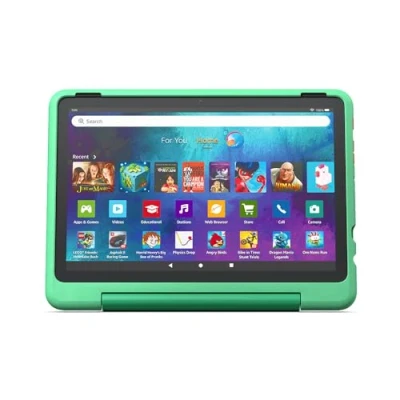 Image of Amazon Kid Friendly Case for Fire HD 10 tablet Only compatible with 13th generation (2023 release), ages 6+, Mint