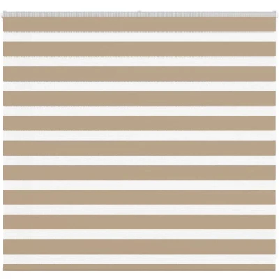 Image of vidaXL Zebra Blind Sand Brown 165x100 cm Fabric Width 160.9 Polyester