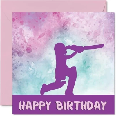 Image of Sport Birthday Cards for Women Girls Baseball in Card Friend Sister Daughter Niece Teammate, 145mm x Athlete Greeting