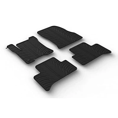 Image of GLEDRING Set of rubber mats compatible with Mercedes EQA (H243) 2021 (T profile 4 piece + mounting clips)