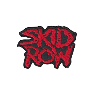 Image of Skid Row Red Hard Rock Hair Metal Band_1 Patch Badge Embroidered Iron on Applique Souvenir Accessory