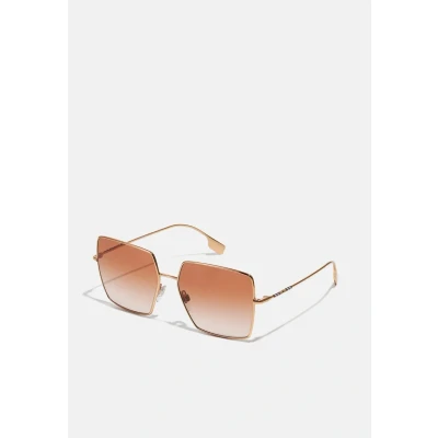 Image of Burberry Woman BE3133 DAPHNE 133713 Sunglasses Metal Gold Pink Squared Normal Shaded