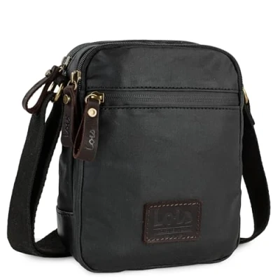 Image of Lois Man Bag Men&#039;s Shoulder Bags for Men Crossbody in Waterproof Material with Adjustable Strap Small Men. Mens Shoulder, Black
