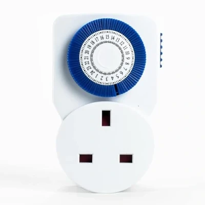 Image of STATUS Timer Switch Mini 24 Hour Segment Light White UK Plug S24HRMINIT6