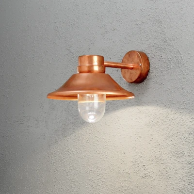Image of Vega Outdoor Classic Dome Wall Lamp Copper LED 8W, IP54