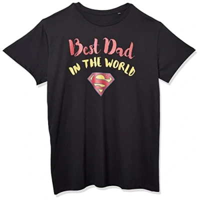 Image of Superman Men&#039;s Mesupmsts101 T Shirt, Black, XL