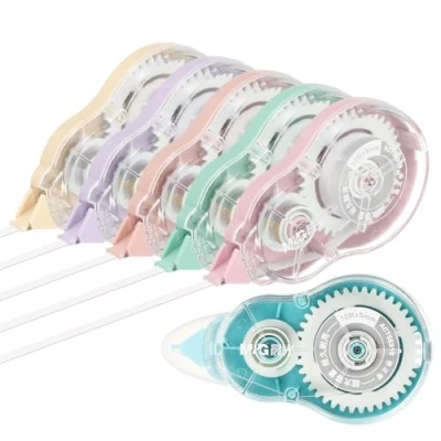 Image of M&amp;G 6 Pack 39 Ft White Out Tape, Correction Tape Tear Resistant Whiteout Easy to Use Instant Bulk Cute Transparent Dispenser for Classroom Office Home, Pastel Color