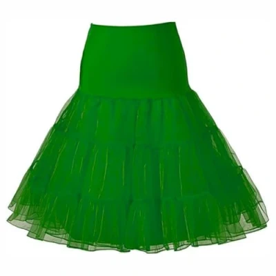 Image of Marco Paul L/XL Green 50&#039;s Petticoat Underskirt Retro Vintage Swing 1950&#039;s Rockabilly Halloween Costume Cosplay Slip Skirt Petticoats for Under Dress Fancy Adults Women Men