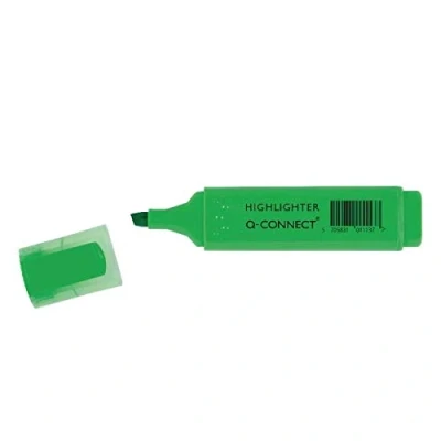 Image of Q Connect Green Highlighter Pen (Pack of 10) KF01113+ Finchley Free