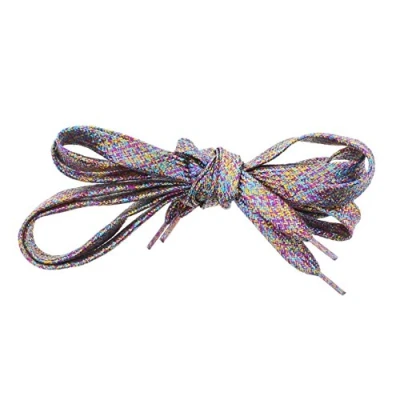 Image of Zac&#039;s Alter Ego Pair of Rainbow Glitter Shoelaces