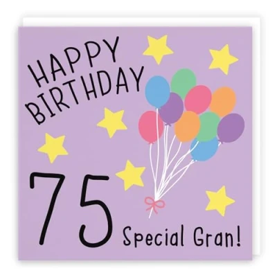 Image of Hunts England Gran 75th Birthday Card Happy 75 Special Original Collection Fun