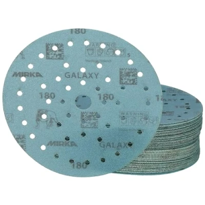 Image of Mirka Galaxy Epoxy Sandpaper 150 mm Hook &amp; loop Grit 180 for Sanding Resin, Wood, Epoxy, Rivertable / 50 Pcs Discs
