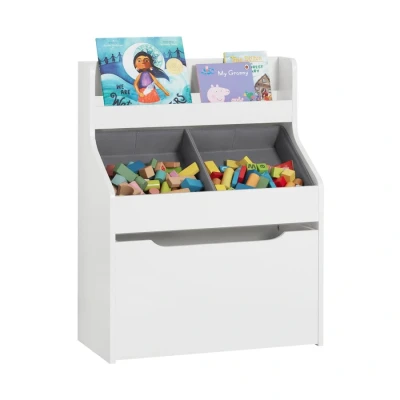 Image of Sobuy Storage Shelf Organizer with Chest on Wheels,KMB71 W