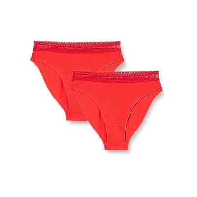 Image of Sloggi Women&#039;s GO Ribbed Tai C2P Briefs, CAMPARI, XS