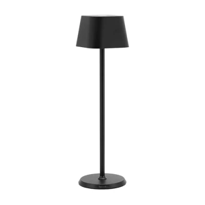 Image of Securit Cordless Water Resistant Table Lamp (Georgina), dimmable with Integrated LED and Battery inc Quick Connect Magnetic Charging Cable (Black)