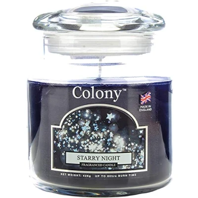 Image of Wax Lyrical Colony Collection Starry Night Scented Classic Glass Jar Candles (Burns Up to 80 Hours) Made In England