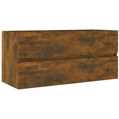 Image of vidaXL Sink Cabinet Smoked Oak 100x38.5x45 cm Engineered Wood