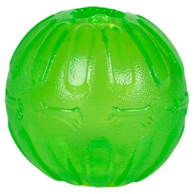 Image of Starmark Treat Dispenser Chew Ball for Dogs, Green, Large