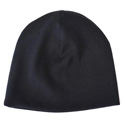 Image of Casualbox Toddler Organic Beanie Boys Slouchy Cotton Kids Warm Knit Hat Girls Black