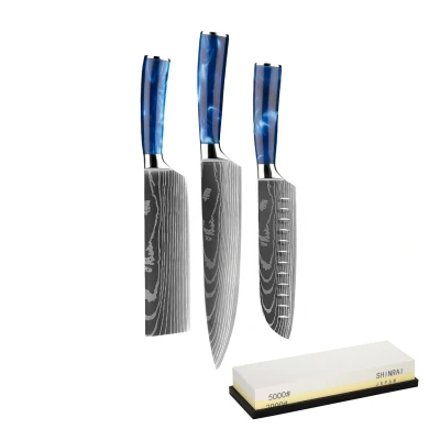 Image of Epoxy Sapphire 3 piece knife set Combideal XL