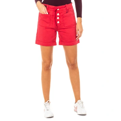Image of La Martina Womens Shorts with hemmed bottoms and belt loops LWB001 women Red Lyocell Size 26 (Waist)