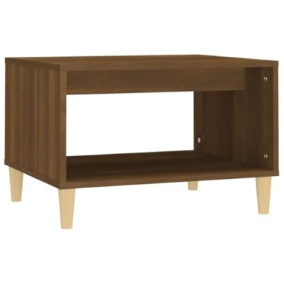 Image of vidaXL Coffee Table Brown Oak 60x40x50 cm Engineered Wood