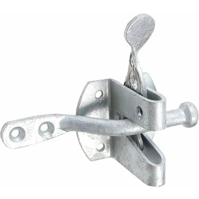 Image of AARACHI Heavy Duty Self Locking Garden Outdoor Lock Auto Gate Latch Catch Ideal for Front Galvanised
