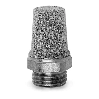 Image of Camozzi 2931 3/8 Silencer, Sintered Bronze, Brass, 3/8&quot; Connection (Pack of 10)