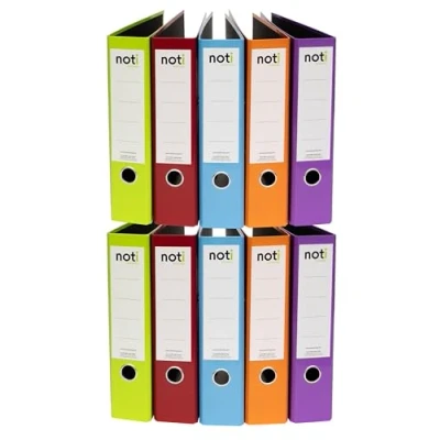 Image of Eastlight A4 Bright Colour Lever Arch File Assorted, Box of 10