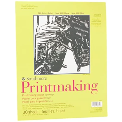 Image of Pro Art Strathmore Printmaking Paper Pad 11 inch x 14 inch, 30 Sheets,White