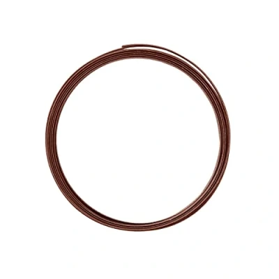 Image of Vaessen Creative Aluminium wire embossed flat 5x1mm 5m chocolate,
