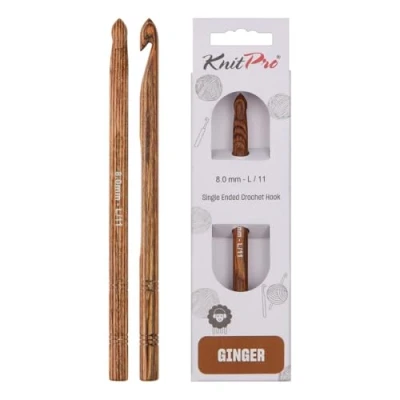 Image of KnitPro Crochet Hook, Wood, Assorted, 8mm