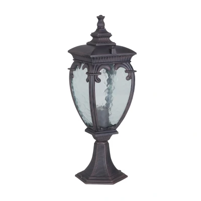 Image of Fleur Outdoor Pedestal Light Bronze Antique, IP44