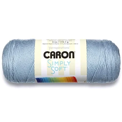 Image of Caron Simply Soft Acrylic Aran Knitting Wool Yarn 170g 9709 Light Country Blue