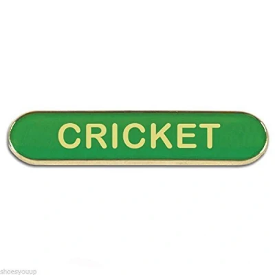 Image of Cricket Badge ideal for schools (green)