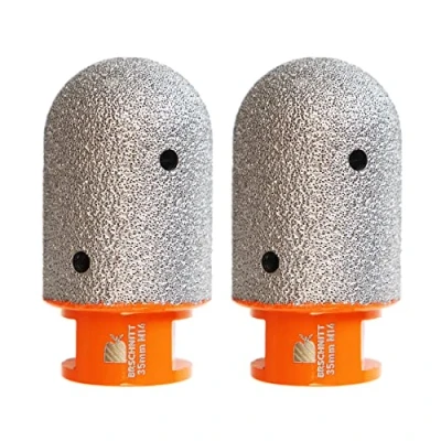 Image of Diamond Finger Milling Bits,BRSCHNITT 2pcs 35mm Dry Core Drill Bit with M14 thread for Enlarging Shaping Existing Holes of Porcelain Tile Ceramic Marble Granite Countertop