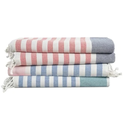 Image of Lane Linen Beach Towels 4 Pack 100% Cotton Oversized, Pre Washed Extra Large Towel, Absorbent &amp; Quick Dry No Sand Pool For Adults, 39&quot;x71&quot; Multi