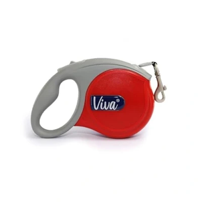 Image of Ancol Viva Retractable 5m Tape Lead Red S