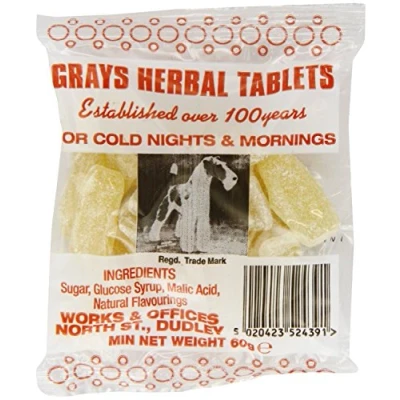 Image of Grays Herbal Tablets Each 60g Bags (12 x Bags)