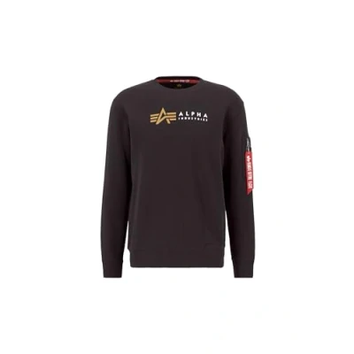 Image of Alpha Industries Men&#039;s Label Sweater Sweatshirt, Hunter Brown, M
