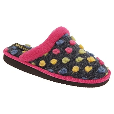 Image of Sleepers Womens/Ladies Donna Mule Slippers (6 UK) (Fuchsia/Multi)