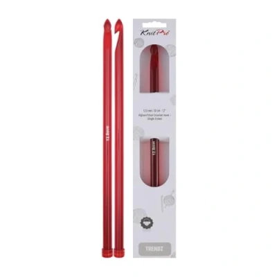 Image of Knit Pro KP51409 12 mm Single Ended Tricot/Afghan Crochet Hook, Multi Colour