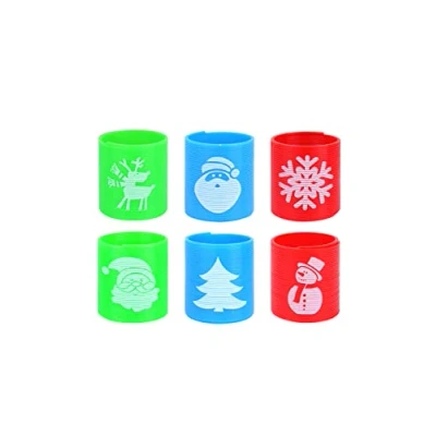 Image of HENBRANDT 6 x Mini Christmas Magic Springs for Kids Spring Toys Xmas Party Bag Fillers Lucky Dip Classroom Prizes Pinata Gifts Home School Rewards