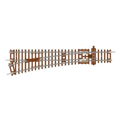 Image of Hornby TT8008 TT Gauge Left Hand Point 166mm 15 Extra Track Pieces for Model Railway Sets, Toy Train Pieces, Includes: 1x 631mm Hobbies Men Scale 1:120