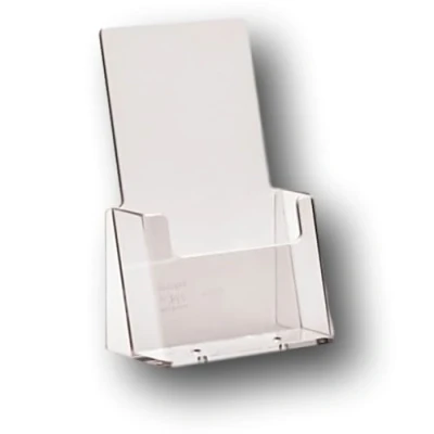 Image of EPOSGEAR® 1 Pack DL/Trifold Freestanding Counter Acrylic Leaflet Flyer Brochure Menu Display Dispenser Holders (Portrait)