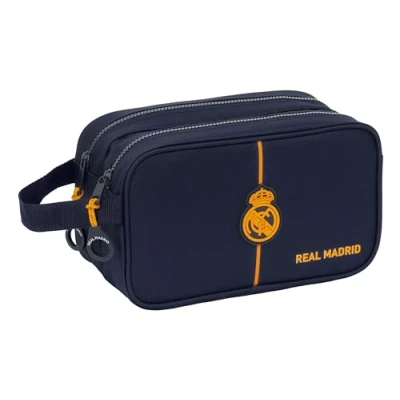 Image of Safta Real Madrid 2nd Team 24/25 Large Children&#039;s School Toiletry Bag, Adaptable to Cart, Ideal for Children from 5 14 Years, Comfortable and Versatile, 26 x 12.5 15