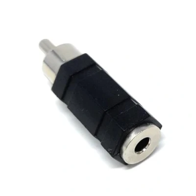 Image of DRUT 1pcs. 3.5mm Mono Jack Socket to RCA Phono Plug Audio Cable Lead Adapter (Black)